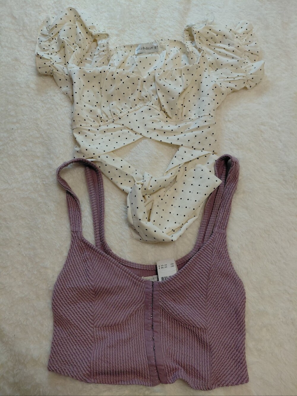 Urban Outfitters & Holly Molly Crop Top Bundle Size L Casual Cottagecore